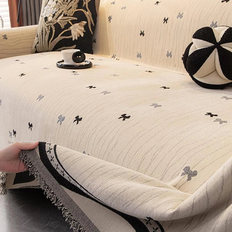 Playful Star Chenille One-Piece Couch Cover – gsft-9136 detail 4