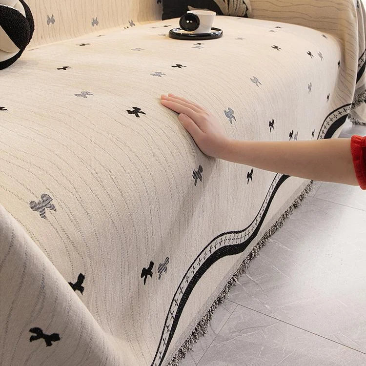 Playful Star Chenille One-Piece Couch Cover – gsft-9136 detail 5