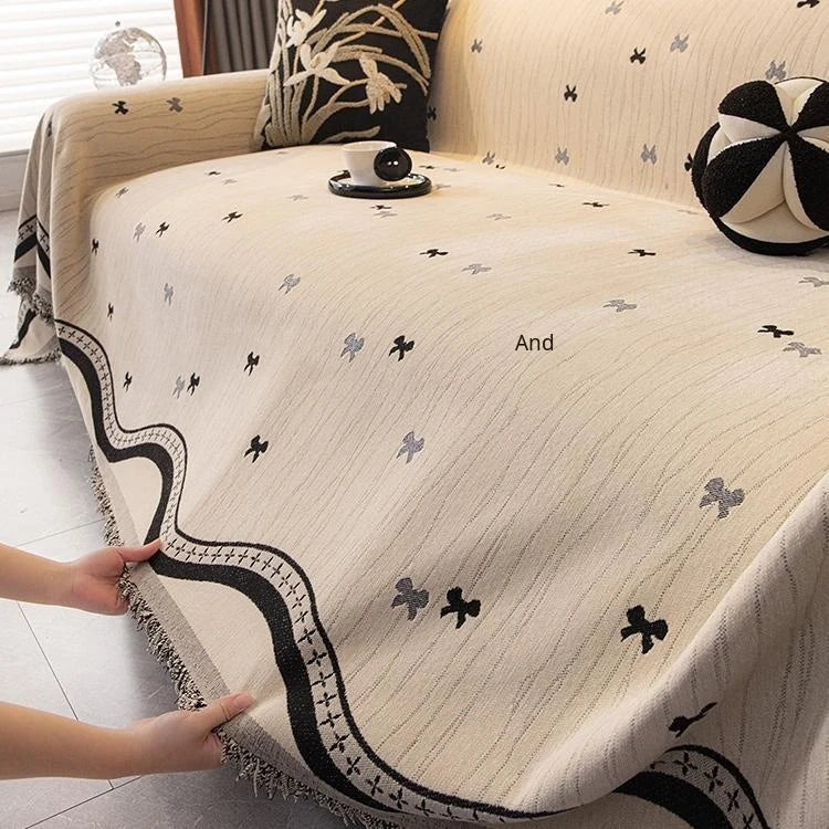 Playful Star Chenille One-Piece Couch Cover – gsft-9136 detail 11