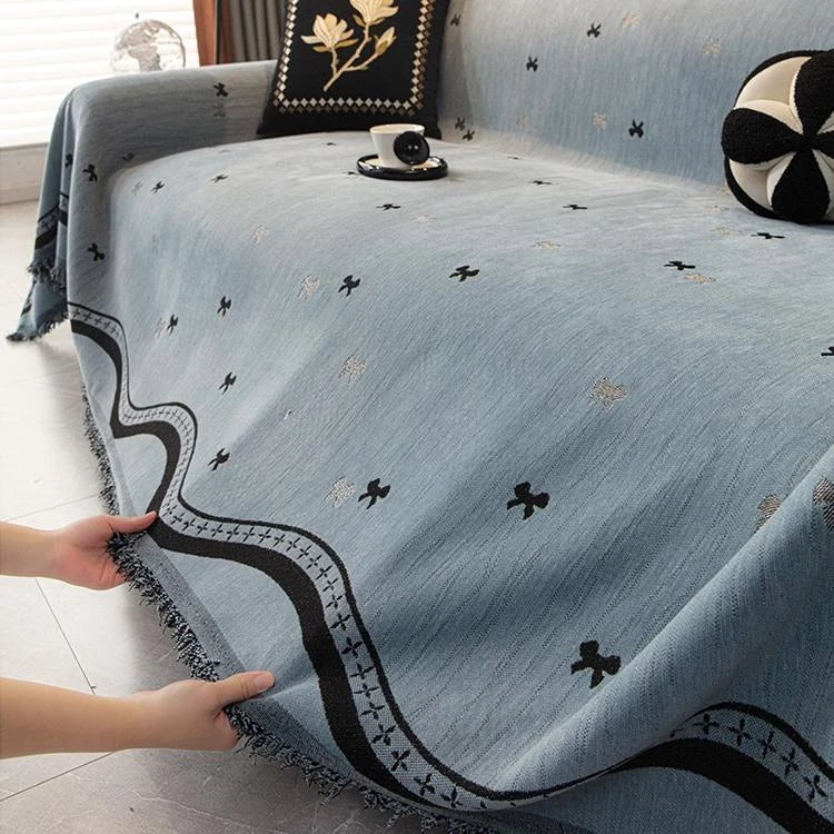 Playful Star Chenille One-Piece Couch Cover – gsft-9136 detail 17