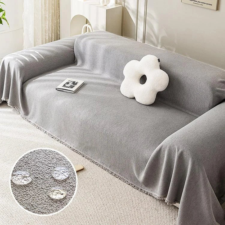 Cloud-Soft Plush One-Piece Couch Cover – gsft-9137 - gsft-9137-a1-GY