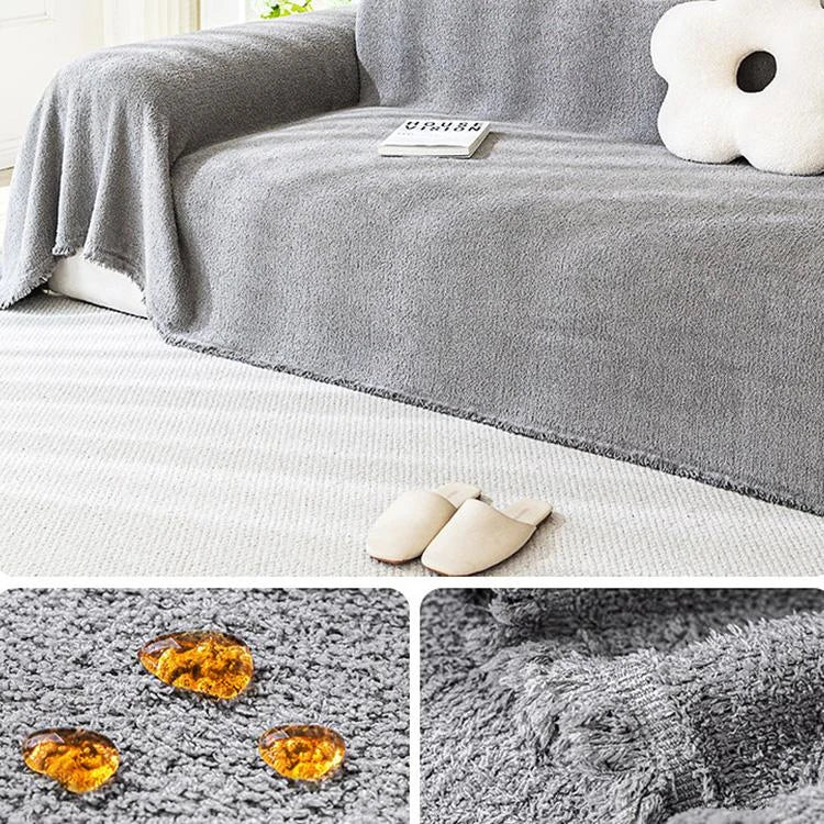 Cloud-Soft Plush One-Piece Couch Cover – gsft-9137 - gsft-9137-a2-GY