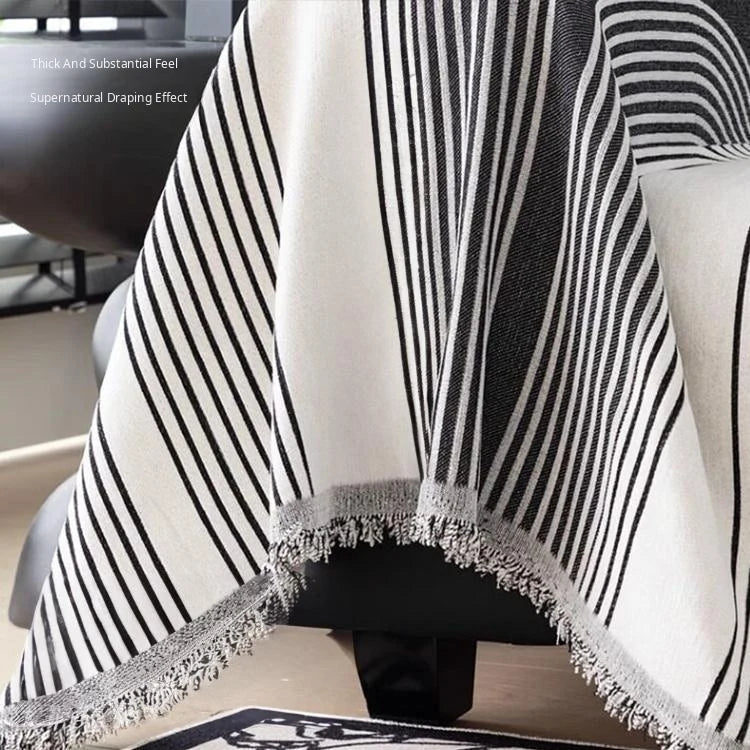 Modern Striped Chenille One-Piece Couch Cover – gsft-9139 detail 6