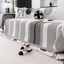 Modern Striped Chenille One-Piece Couch Cover – gsft-9139 detail 7