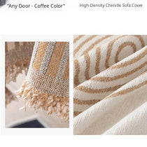 Modern Striped Chenille One-Piece Couch Cover – gsft-9139 detail 14