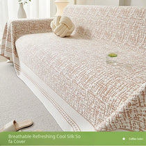 Cooling Textured Ice Silk One-Piece Couch Cover – gsft-9140 - gsft-9140-a1-LBN