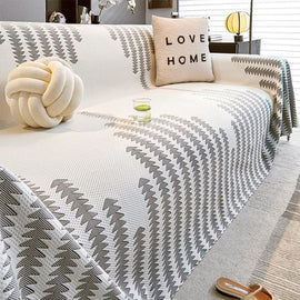 Cooling Textured Ice Silk One-Piece Couch Cover – gsft-9140 - gsft-9140-a2-BK