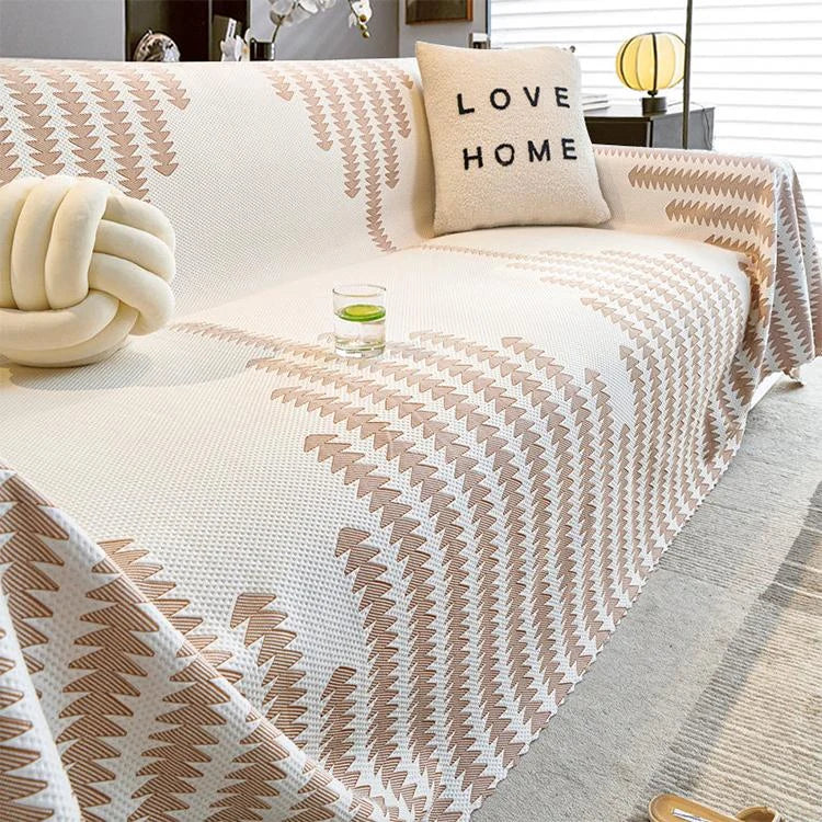 Cooling Textured Ice Silk One-Piece Couch Cover – gsft-9140 - gsft-9140-a2-LBN