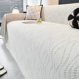 Cooling Textured Ice Silk One-Piece Couch Cover – gsft-9140 - gsft-9140-a3-GY