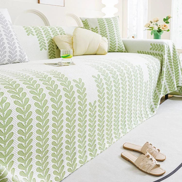 Cooling Textured Ice Silk One-Piece Couch Cover – gsft-9140 - gsft-9140-a4-GN