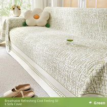 Cooling Textured Ice Silk One-Piece Couch Cover – gsft-9140 - gsft-9140-d1-GN
