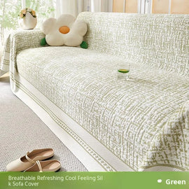 Cooling Textured Ice Silk One-Piece Couch Cover – gsft-9140 - gsft-9140-d1-GN