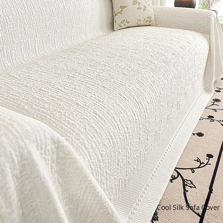 Cooling Textured Ice Silk One-Piece Couch Cover – gsft-9140 detail 4