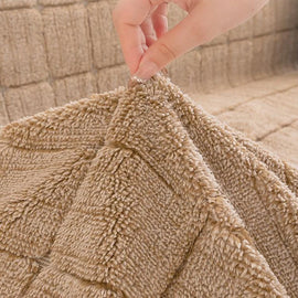 Cozy Plaid Fleece One-Piece Couch Cover – gsft-9141 detail 4