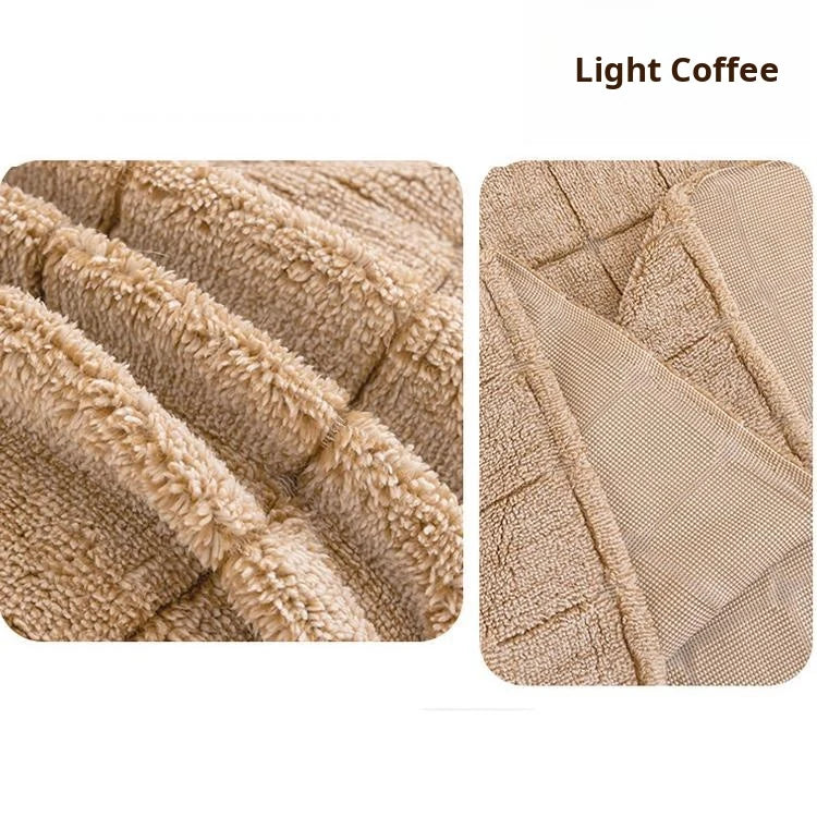 Cozy Plaid Fleece One-Piece Couch Cover – gsft-9141 detail 10