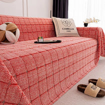 Cozy Plaid Fleece One-Piece Couch Cover – gsft-9141 detail 11