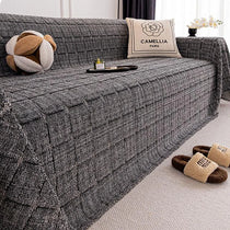 Cozy Plaid Fleece One-Piece Couch Cover – gsft-9141 detail 19