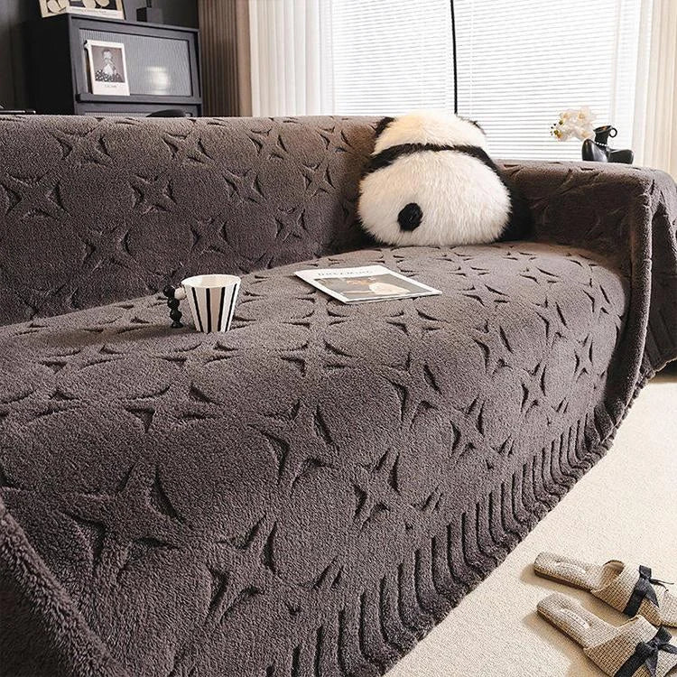 Embossed Botanical One-Piece Couch Cover – gsft-9142 - gsft-9142-a-DGY