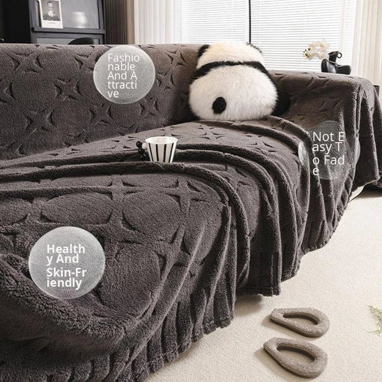 Embossed Botanical One-Piece Couch Cover – gsft-9142 detail 8
