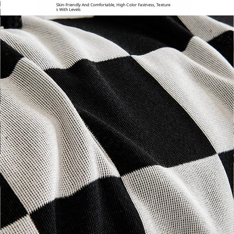 Bold Checkerboard One-Piece Couch Cover – gsft-9143 detail 4