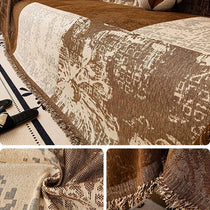 Vintage Botanical Chenille One-Piece Couch Cover – gsft-9144 - gsft-9144-a1-LBN