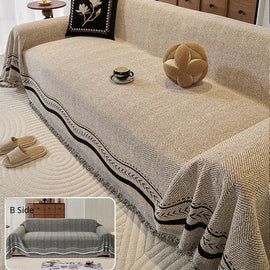 Vintage Botanical Chenille One-Piece Couch Cover – gsft-9144 - gsft-9144-a2-LBN