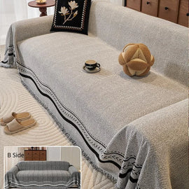 Vintage Botanical Chenille One-Piece Couch Cover – gsft-9144 - gsft-9144-a2-LGY