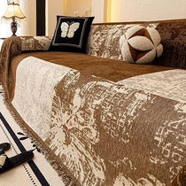 Vintage Botanical Chenille One-Piece Couch Cover – gsft-9144 detail 14