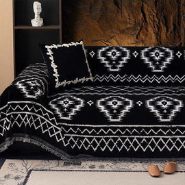 Boho Geometric Chenille One-Piece Couch Cover – gsft-9146 main image
