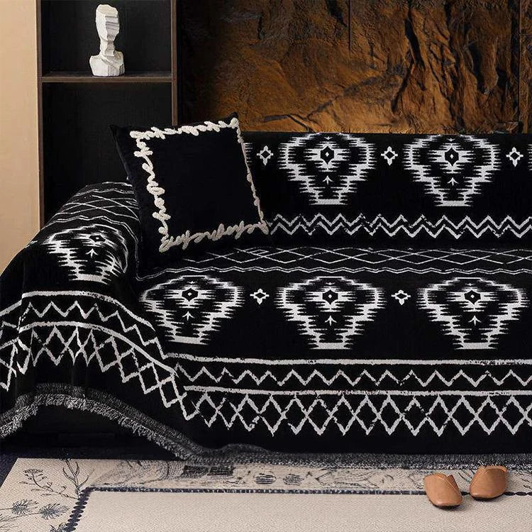 Boho Geometric Chenille One-Piece Couch Cover – gsft-9146 main image