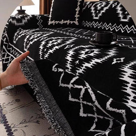Boho Geometric Chenille One-Piece Couch Cover – gsft-9146 detail 1
