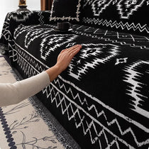 Boho Geometric Chenille One-Piece Couch Cover – gsft-9146 detail 4