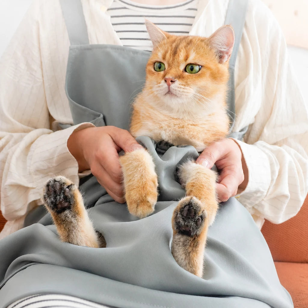 Cat Grooming Restraint Apron for Nail Trimming
