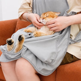 Cat Grooming Restraint Apron for Nail Trimming
