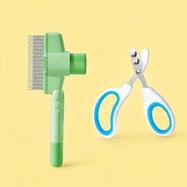 Cat & Dog Grooming Tool Sets with Deshedding Tools