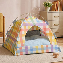 Enclosed Cat Tent Bed with Removable Mat