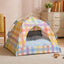 Enclosed Cat Tent Bed with Removable Mat