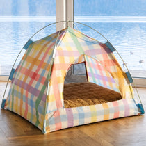 Enclosed Cat Tent Bed with Removable Mat