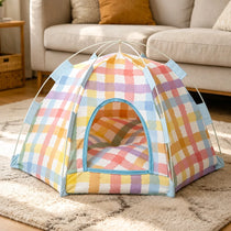 Enclosed Cat Tent Bed with Removable Mat