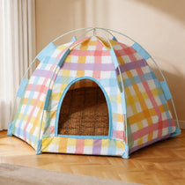 Enclosed Cat Tent Bed with Removable Mat