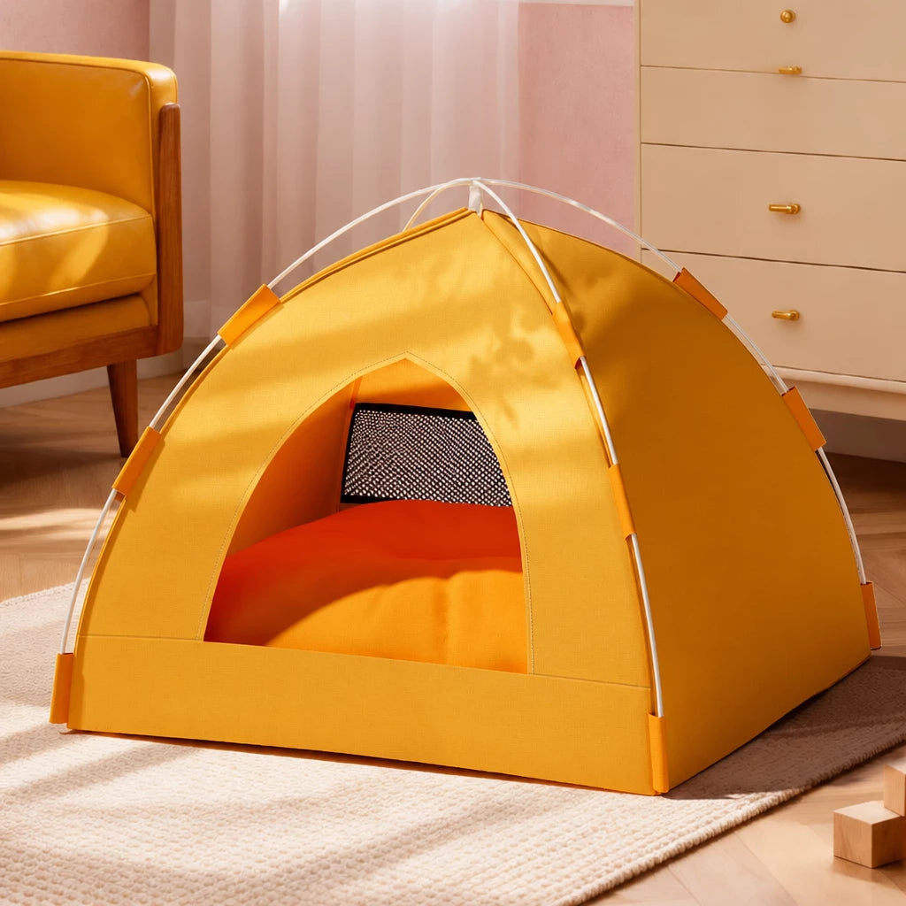 Washable Tent-Style Pet Bed for Cats and Small Dogs