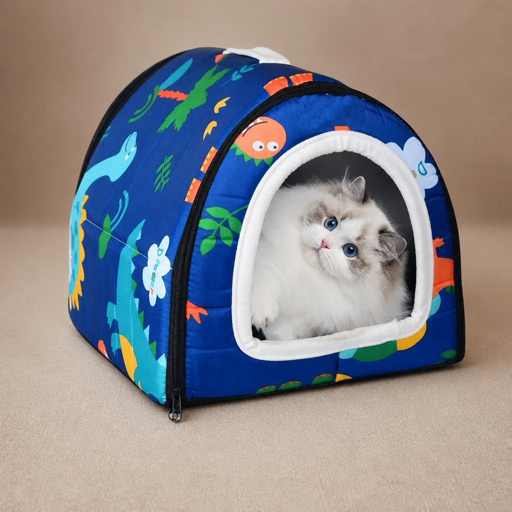 Waterproof Enclosed Dog & Cat Bed with Removable Cover