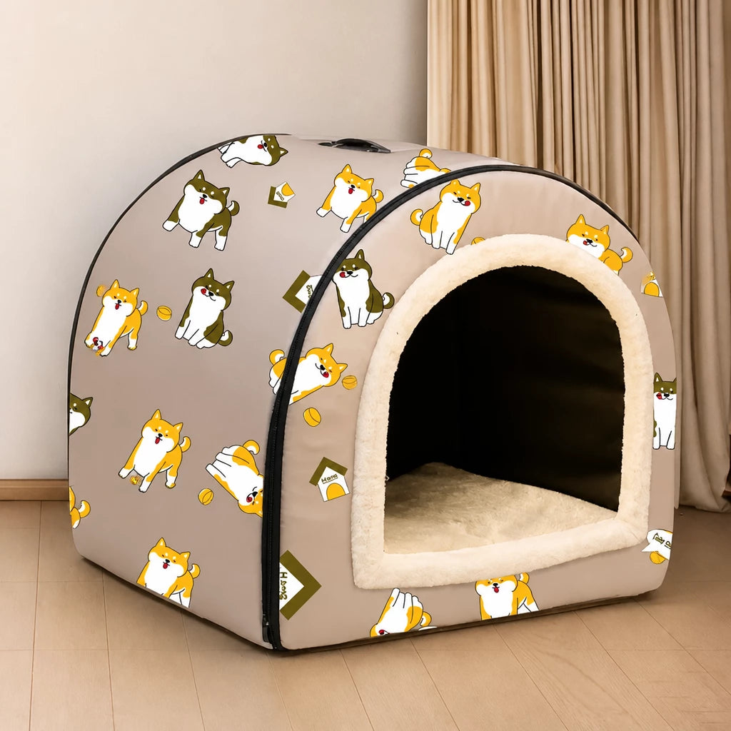 Waterproof Enclosed Dog & Cat Bed with Removable Cover