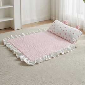 Pet Rest Mat with Bunny-Ear Pillow for Dogs and Cats