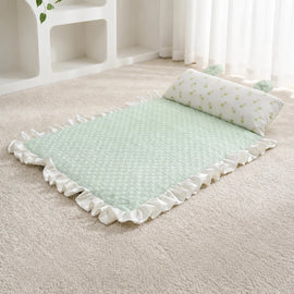 Pet Rest Mat with Bunny-Ear Pillow for Dogs and Cats