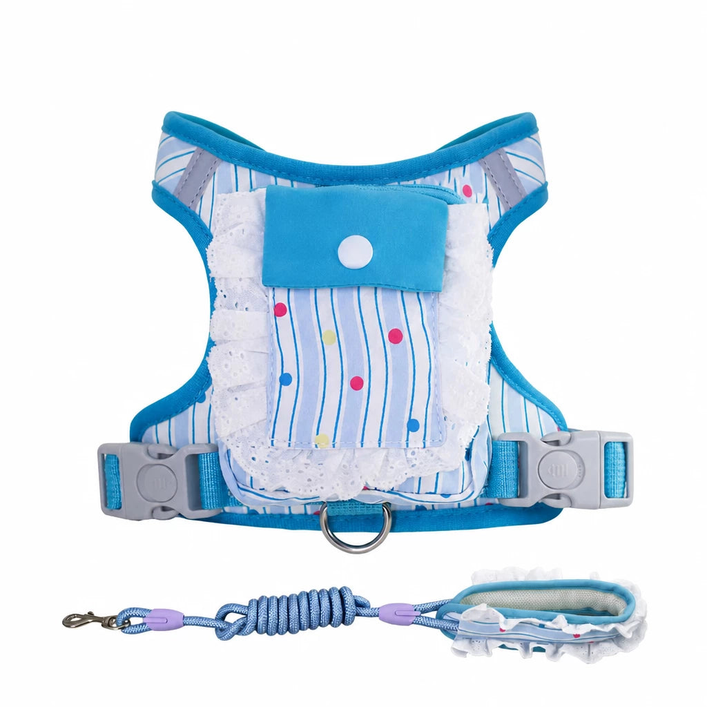 Polyester Dog Harness and Leash Set for Everyday Walks