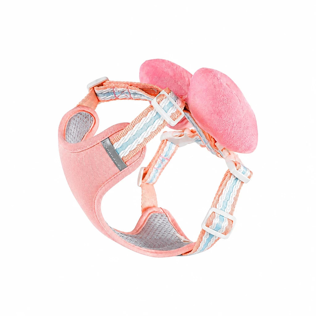 Bow Tie Vest-Style Dog Harness and Leash for Small Dogs