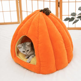 Enclosed Pet Bed for Cats and Small Dogs