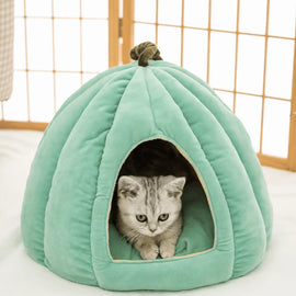 Enclosed Pet Bed for Cats and Small Dogs