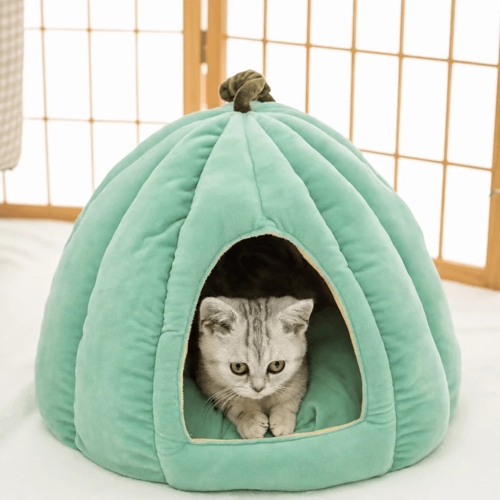 Enclosed Pet Bed for Cats and Small Dogs